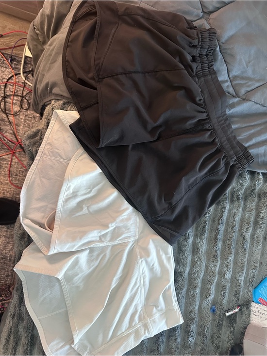 lululemon athletica Pants - Lululemon size 6 shorts 2 pair Black and White Athletic Shorts Set